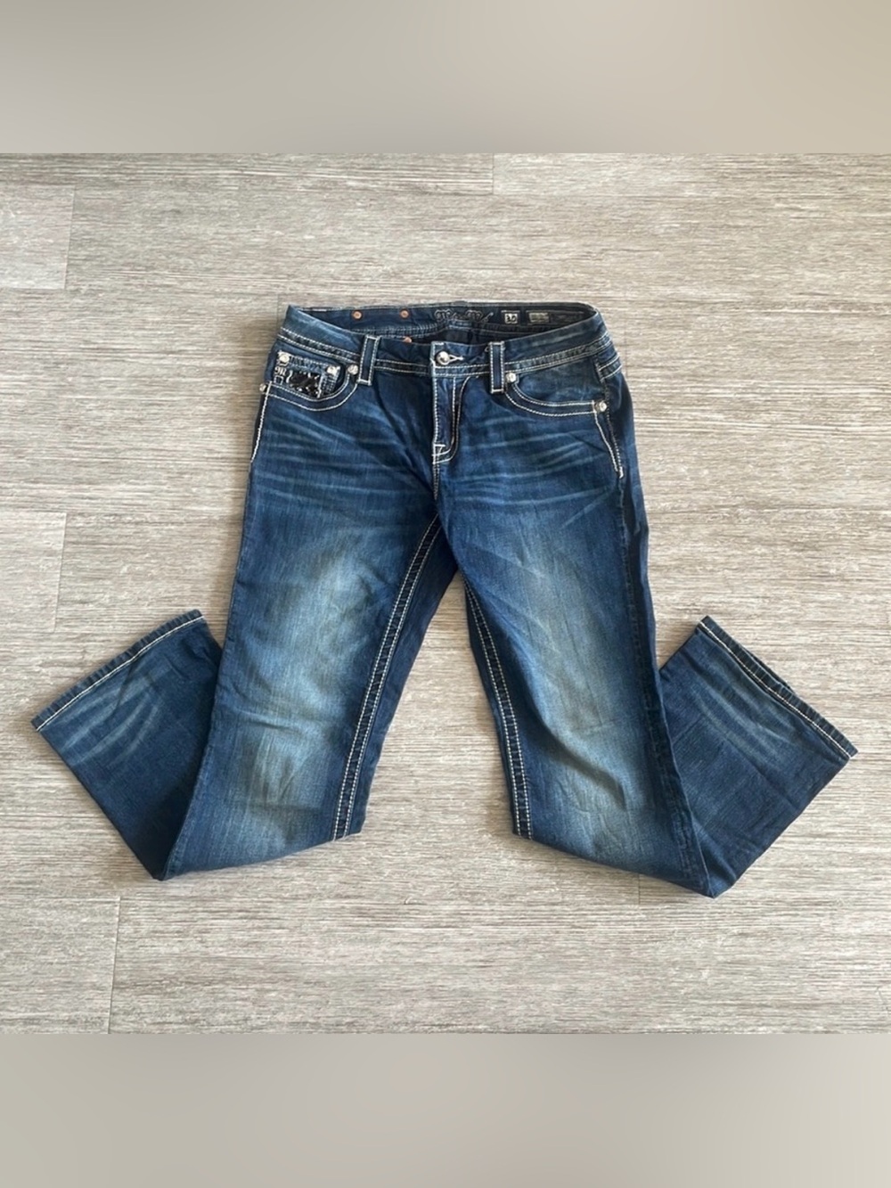 Miss Me Dark Wash Sequins Jeans